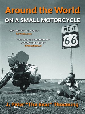 cover image of Around the world on a small motorcycle